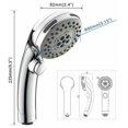 thumbnail image 2 of Chrome shower head with stop button Hand shower 5 modes to choose from, 2 of 5
