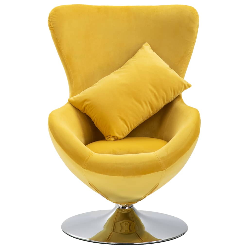 Kepooman Modern Velvet French Sofa Chair Armchair with Cushion for Bedroom Living Room, Yellow Kepooman Modern Velvet French Sofa Chair Armchair with Cushion for Bedroom Living Room, Yellow