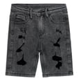 thumbnail image 1 of KIDSCOOL SPACE Shorts en Denim d'Été pour Bébés Garçons, Bande Élastique Douce Déchirée à l'Intérieur Demi-Pantalon en Jean, 1 of 5