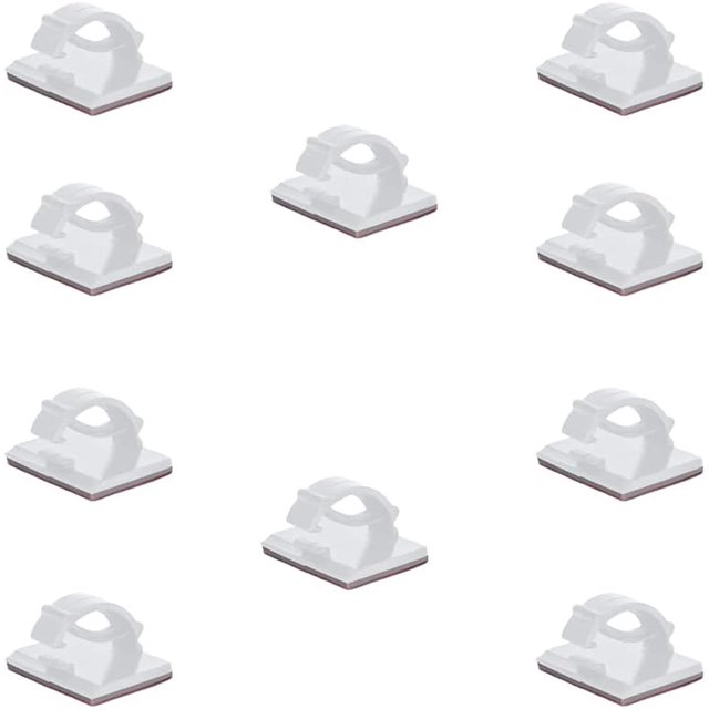 Clips de Cable autoadhesivos, 10 Uds. Clips de gestión de soporte de Cable, Clips de Cable para Cable de Carga USB, Cable de alimentación, Escritorio de Oficina