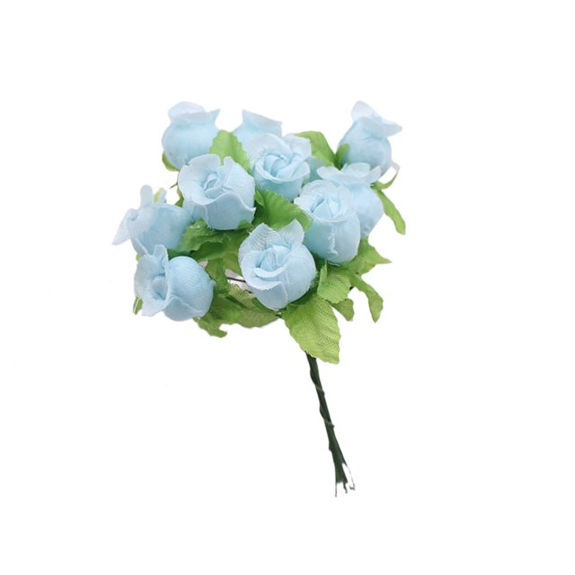 Toystoory Cabezas Flores artificiales Ramo de rosas Hogar Boda Autoensamblaje Presente Plantas falsas Arreglo de fiesta de año nuevo Navidad Kits de decoración para fiestas Cielo azul