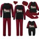 thumbnail image 4 of Pijamas familiares a juego de Navidad, Santa Hustle Christams en julio, negro, manga larga, conjuntos de pijamas, 4 of 4