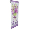 thumbnail image 4 of Northlight Welcome Purple Floral Bouquet Outdoor Garden Flag 12.5" x 18", 4 of 8