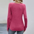 thumbnail image 4 of AXXD Womens Tunic Tops Basic Summer 2024 Trendy Printed Loose T-shirt Long Sleeves Blouse Round Neck Casual Tops Sweatshirt, 4 of 5