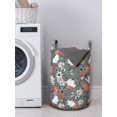 thumbnail image 3 of Garden Art Laundry Bag, Pattern Design with Hand Drawn Style Flowers and Floral Elements Romantic Rustic, Basket with Handles Drawstring Closure for Laundromats, 13" x 19", Multicolor, by Ambesonne, 3 of 4