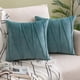 thumbnail image 1 of Decorative Striped Velvet Throw Pillow Covers Soft Solid Cushion Covers Square Pillowcases for Bed Sofa Couch Car Living Room 2 Pieces 18x18inch 45x45, 1 of 4