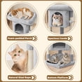 thumbnail image 6 of Yaheetech 23.5″ H Spacious Cat Tree with Large Top Perch, Condo & Scratching Posts, Light Gray, 6 of 7