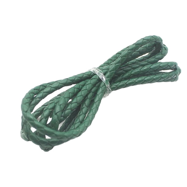 Collar de cordón trenzado de cuero Sonducket Verde oscuro