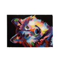 thumbnail image 2 of Wolf Latch Hook Rug Sewing Craft Festival Punch Handmade Crochet Carpet Rug 60x40cm Craft Set for Adults, 2 of 8