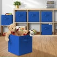 thumbnail image 5 of Casafield Set of 6 Fabric Storage Cube Bins, Royal Blue - 11" Collapsible Foldable Cloth Baskets for Shelves and Cubby Organizers, 5 of 7