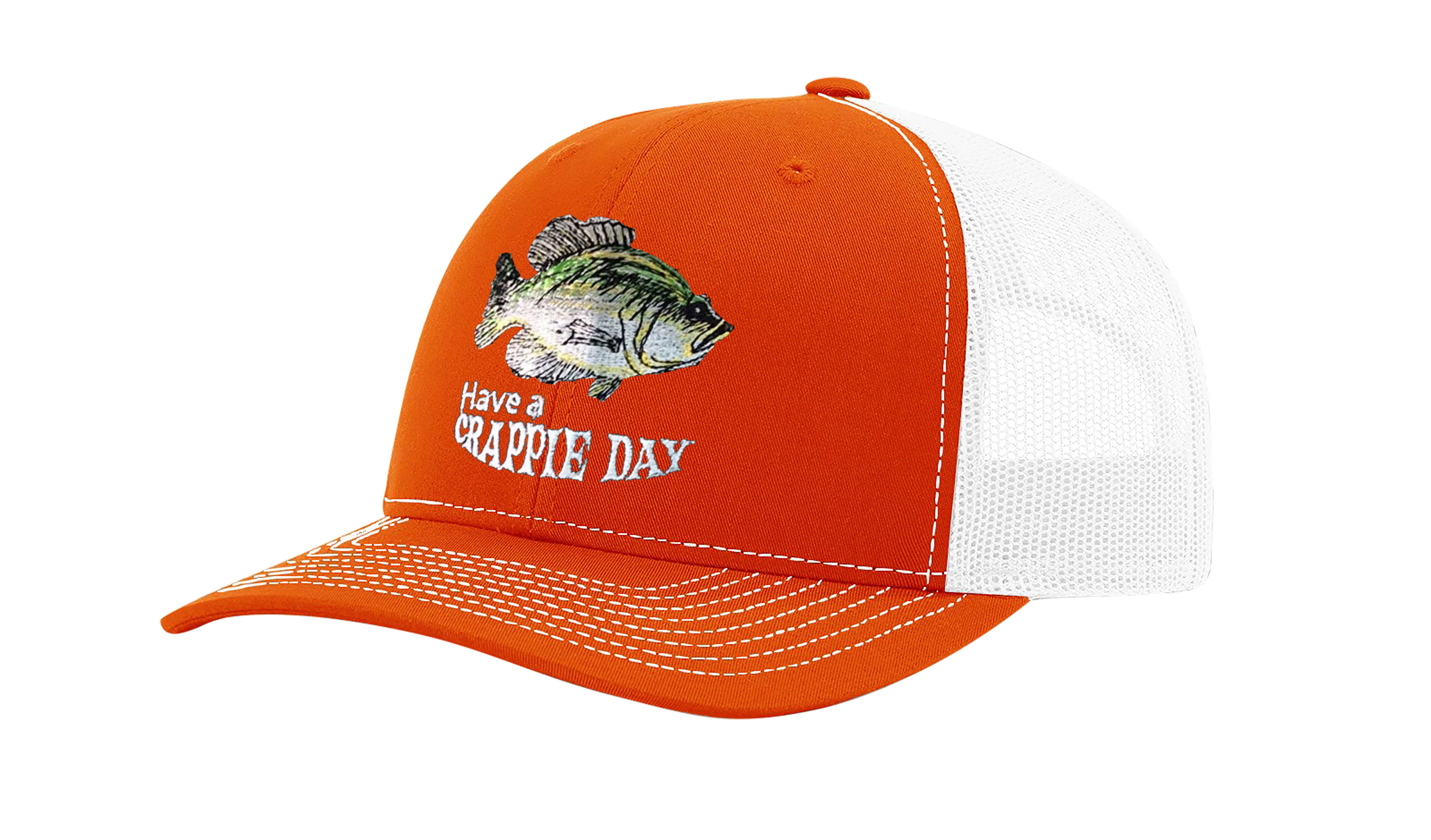Funny Fishing Mesh Back Trucker Hat-Red 