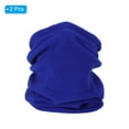 thumbnail image 3 of Unique Bargains Winter Neck Warmer, 2 Pack Drawstring Warm Face Scarf Windproof Neck Gaiter, Blue, 3 of 7