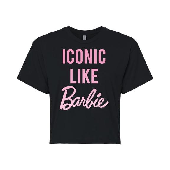 Barbie - Iconic Like Barbie - Juniors Cropped Graphic T-Shirt