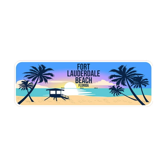 Standard Plus Fort Lauderdale Beach, Florida Wall or Door Sign | Famous US Beaches Souvenir - Small