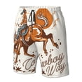 thumbnail image 4 of Balery Cowboy Riding Horse Traje de Baño Estilo Hawaiano para Hombre, Shorts de Secado Rápido con Bolsillos-XX-Large, 4 of 6
