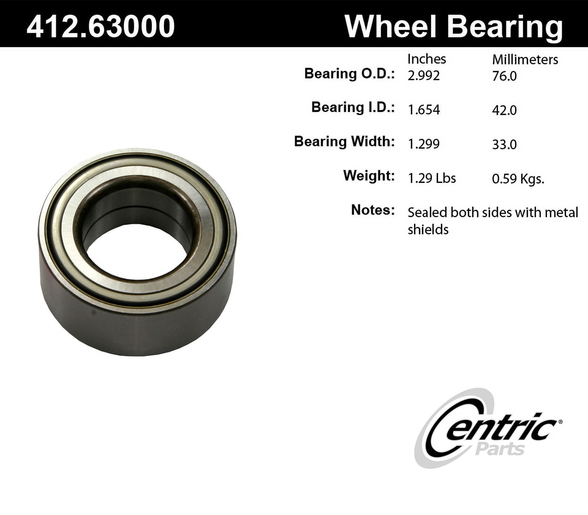 Centric Parts 412.63000 Wheel Bearing -