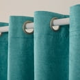 thumbnail image 4 of TOWN & COUNTRY EVERYDAY Lustre Solid Heavyweight Textured Sateen Indoor Curtains, Room Darkening Opacity, Grommet Top, Energy Efficient, 2-Pack Set, 52"x84", Teal, 4 of 10