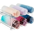 thumbnail image 1 of Lifewit Stackable Water Bottle Organizer for Cabinet, Fridge, Pantry - Plastic Cup Holder for Kitchen Office - Pack of 2, Each Rack Holds 3 Containers, 1 of 8
