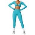 thumbnail image 2 of Traje de yoga de manga larga cepillado, ropa exterior sexy, traje deportivo ajustado, ropa de entrenamiento para correr de secado rápido, 2 of 2