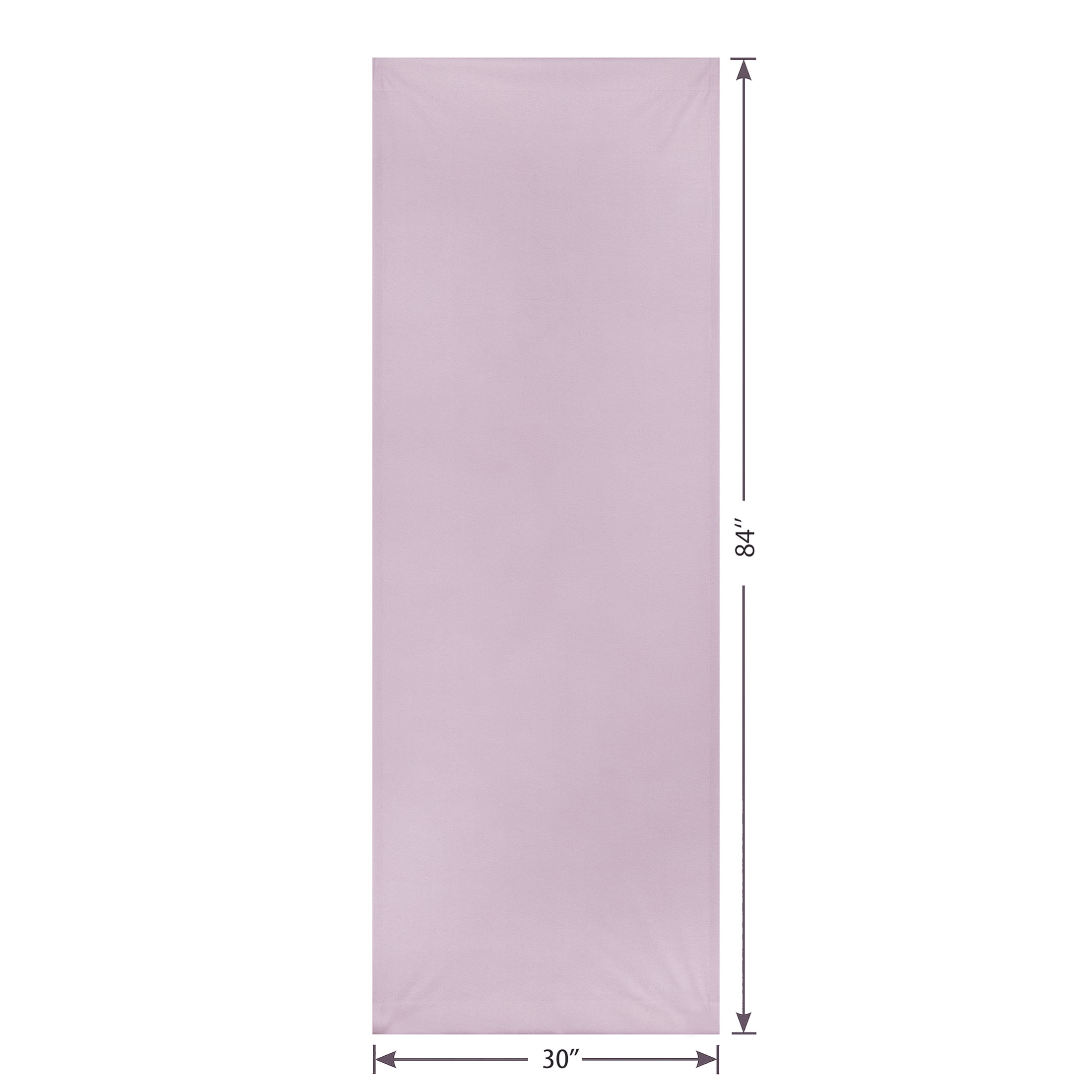 Mainstays Hazy Purple Solid Blackout Rod Pocket with Back Tabs Curtain Panel Pair, Set of 2, 30" W x 84" L