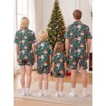 thumbnail image 6 of RUINIXCW Christmas Family Pajamas Matching Set Short Sleeve Christmas Elements Print Shirt Shorts Sleepwear, 6 of 7