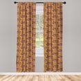 thumbnail image 2 of Ambesonne Medieval Curtains, Knights Cheering Ladies, Pair of 28"x63", Amber Pink and Taupe, 2 of 4