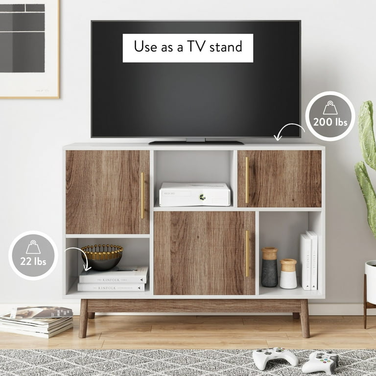 Nathan James Ellipse White Cube Storage with Display Shelves and