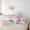 thumbnail image 5 of Manfei Pink Axolotl Bedding Twin Size,Magic Animal Comforter Sets with Sheets,Watercolor Coral Bedding Sets Twin Size,Super Cozy Bedroom Decor Reversible,7pcs, 5 of 7