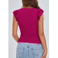 thumbnail image 2 of Remera PRETTYGARDEN Mujer Cuello en V Volados Sin Mangas Ajustada XXL, 2 of 8