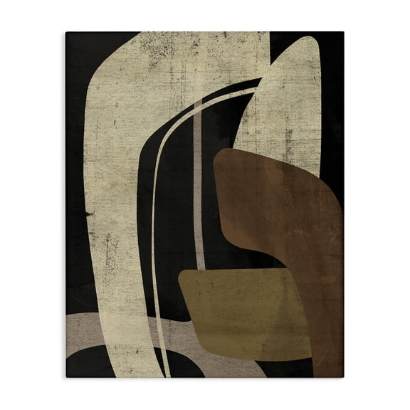 Stupell Industries Mid-Century Boomerang Shape Abstraction Canvas Art, 24 x 30, by Victoria Barnes
