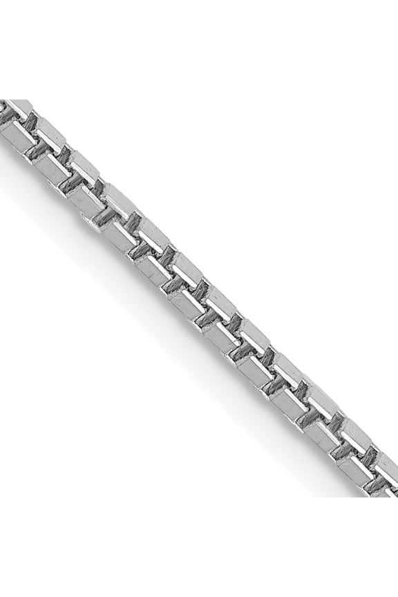 14K White Gold Wg 1.5mm Box Chain (24 X 1.5) Made In Peru wlb150-24