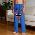 thumbnail image 4 of Blue Kids Girl Boy Graphic Spandex Trousers Pants for Kid Beach Lounge Hawaiian Tropical Straight Leg Long Leg Summer Fall 2026 Clothing Fashion Y2K 11 Year, 4 of 9