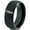 Black Dome Tungsten, variant on Tungsten Emperor King Penguin Standing Band Ring 8mm Men Women Comfort Fit Black Step Bevel Edge Brushed Polished