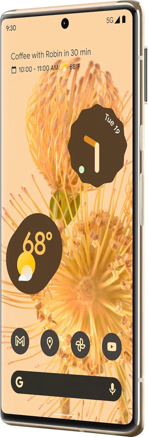 Restored Google Pixel 6 Pro 5G, 256GB, Sorta Sunny - Unlocked (Refurbished)