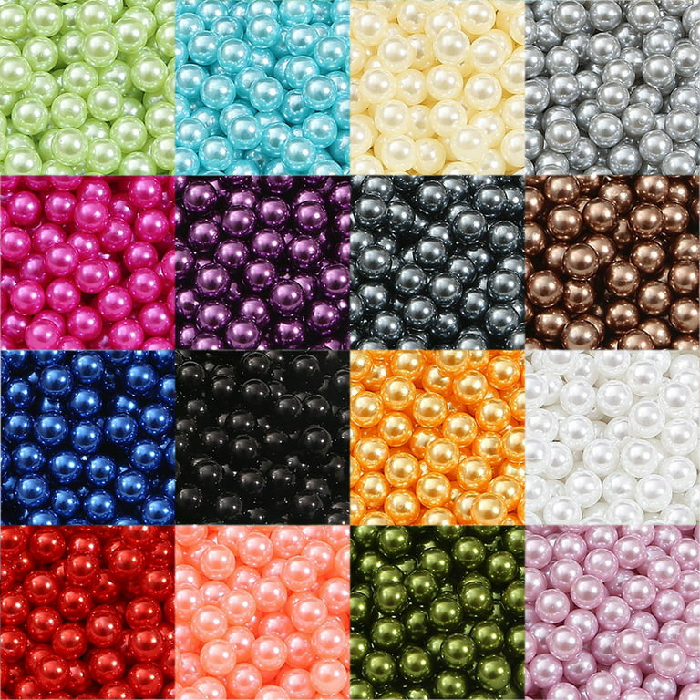 Black Beads for Jewelry making No hole Pearls Acrylic Pearl without hole  tiny Small Beads 3mm