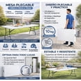 thumbnail image 2 of Mesa Plegable 1.80cm Portátil Tipo Banquete Jardin Blanca, 2 of 8