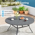 thumbnail image 7 of DIFY 11PCS Outdoor Dining Set, 63" Round Dining Table and 10 Stackable Metal Chairs, Grey, 7 of 7