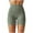 Light Green, variant on Women's Solid Color Yoga Shorts - Double Brushed, High Waist Compression, Three-Quarter Length, Nylon Spandex, XS-XL Sizes, Workout/Pilates