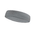 thumbnail image 2 of COUVER Unisex Long Terry Cotton Athletic Head Sweatband Sports Style 3 Pack, Solid Light Gray, 2 of 7
