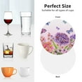thumbnail image 6 of Fuzoiu Flowers And Colorful Butterflies Print Leather Coasters Set,Drink Coasters Set of 4,for Tabletop Protection, Durable PVC Coasters,Home Décor and Housewarming Gift-Round Shape, 6 of 6