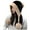 Black, variant on Womens Winter Hat Christmas Present Faux Fur Fuzzy Peruvian Beanie Caps Thick Thermal Ski Snow Hats Ear Flaps with 3 Pompoms Outdoor Ears Cover