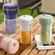 thumbnail image 1 of Vaso de exprimidor portátil - Batidora personal de 450 ml con 6 cuchillas de acero inoxidable, recargable USB de 40W, azul/verde/blanco/rosa, 1 of 6