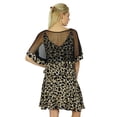 thumbnail image 5 of Bimba Women Classic Short Mini Dress Elastic Waist Comes With Poncho Top Cape, 5 of 6