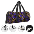 thumbnail image 3 of Balery Golden Snake And Purple Rose Bolsa de Gimnasio para Mujeres y Hombres, Bolsa de Viaje Impermeable, Bolsa de Fin de Semana con Compartimento para Zapatos y Bolsillo Húmedo, 3 of 6