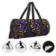 thumbnail image 3 of Balery Golden Snake And Purple Rose Bolsa de Gimnasio para Mujeres y Hombres, Bolsa de Viaje Impermeable, Bolsa de Fin de Semana con Compartimento para Zapatos y Bolsillo Húmedo, 3 of 6