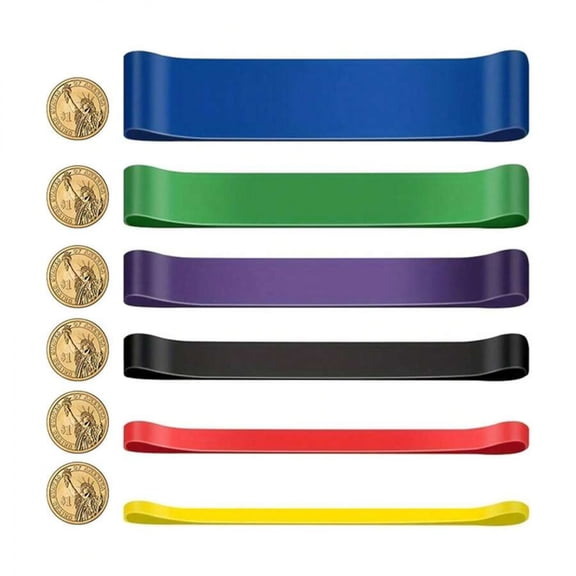 6pcs Pull Up Assist Resistance Band Set For Working Out Men Women Long Eexercise Bands Resistance Bands For Stretching, Fitness, Training, Physical Therapy