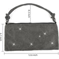 thumbnail image 2 of SikaFu Chic Rhinestone Purses for Women Sparkly Evening Handbag Bling Hobo Bag Shiny Silver Clutch Purse for Party, 2 of 7