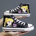 thumbnail image 3 of Zapatos de lona Kawaii Cinnamoroll Kawaii Sanrio 2024, zapatos casuales de moda con dibujos animados de estudiantes japoneses, zapatos deportivos de caña alta para niñas lindas, 3 of 5