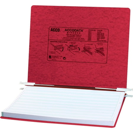 UPC: 0050505540792 | ACCO PRESSTEX Covers w/Storage Hooks  6  Cap  14 7/8 x 11  Executive Red