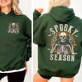 thumbnail image 3 of "Spooky Season" Skeleton Rock & Roll Hoodie – Fun Halloween & Autumn Vibes Sweatshirt, 3 of 6